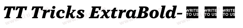 TT Tricks ExtraBold字体转换